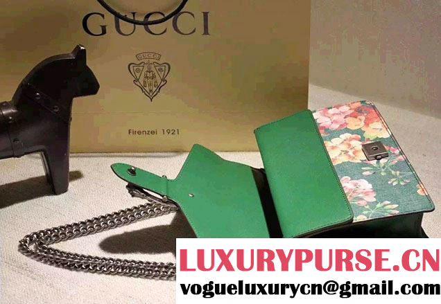 Gucci Dionysus Blooms Print Leather Shoulder Bag 400249 Green 2016