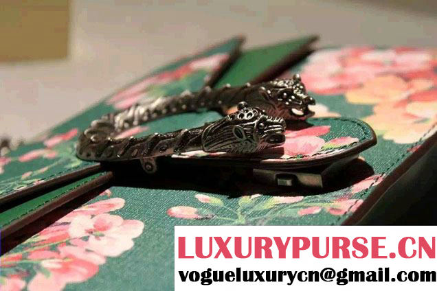 Gucci Dionysus Blooms Print Leather Shoulder Bag 400249 Green 2016