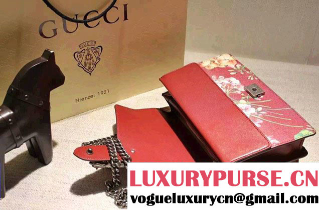 Gucci Dionysus Blooms Print Leather Shoulder Bag 400249 Red 2016