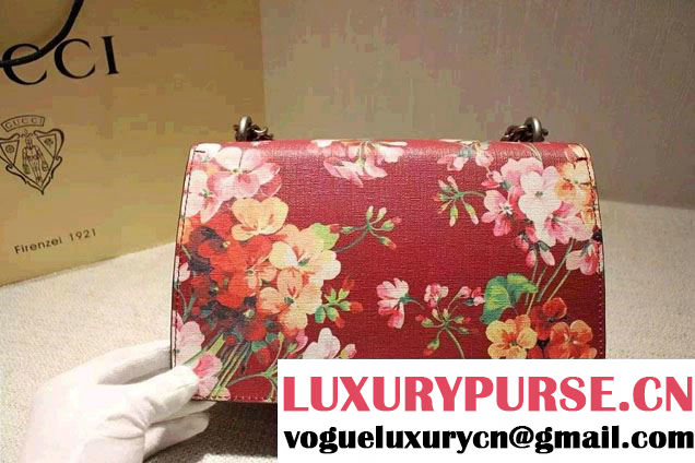 Gucci Dionysus Blooms Print Leather Shoulder Bag 400249 Red 2016