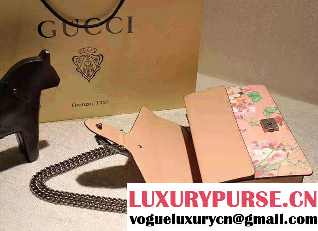 Gucci Dionysus Blooms Print Leather Shoulder Bag 400249 Pink 2016