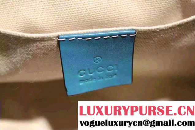 Gucci Bamboo Blooms Print Mini Shoulder Bag 368823 Blue 2016