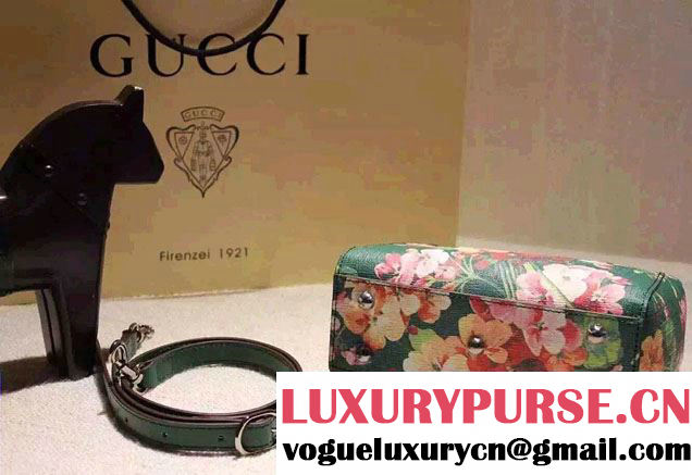 Gucci Bamboo Blooms Print Mini Shoulder Bag 368823 Green 2016