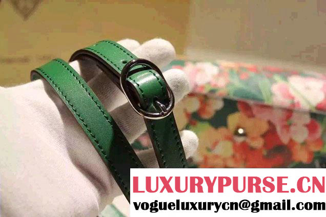 Gucci Bamboo Blooms Print Mini Shoulder Bag 368823 Green 2016