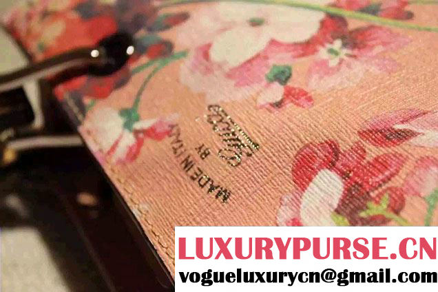 Gucci Bamboo Blooms Print Mini Shoulder Bag 368823 Pink 2016