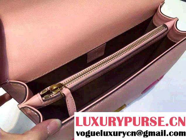Gucci Heart Leather Shoulder Bag 413719 Pink 2016