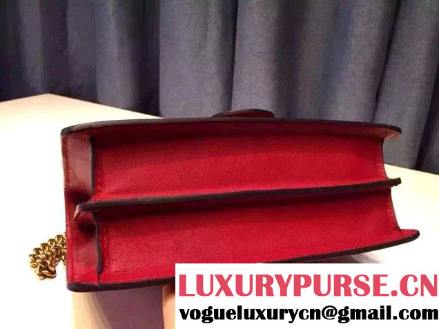 Gucci Heart Leather Shoulder Bag 413719 Red 2016