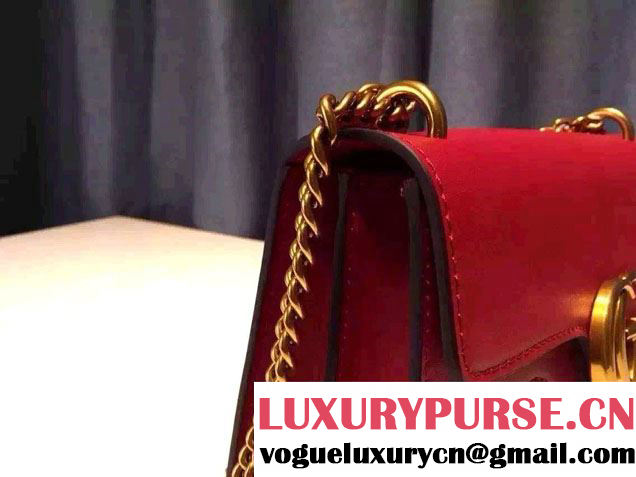 Gucci Heart Leather Shoulder Bag 413719 Red 2016