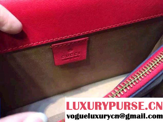 Gucci Heart Leather Shoulder Bag 413719 Red 2016
