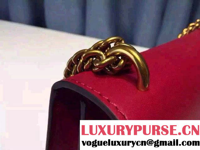 Gucci Heart Leather Shoulder Bag 413719 Red 2016