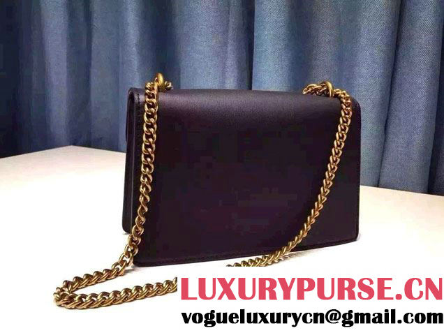 Gucci Heart Leather Shoulder Bag 413719 Black 2016