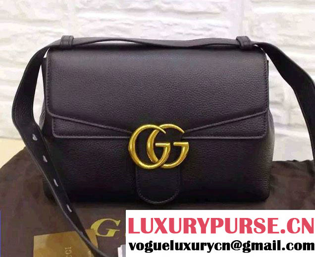 Gucci GG Marmont Leather Shoulder Large Bag 400245 Black