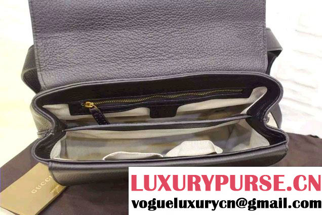 Gucci GG Marmont Leather Shoulder Large Bag 400245 Black