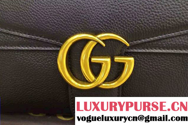Gucci GG Marmont Leather Shoulder Large Bag 400245 Black