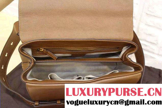 Gucci GG Marmont Leather Shoulder Large Bag 400245 Brown