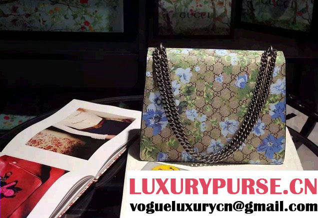 Gucci Dionysus GG Supreme Bee and Flowers Canvas Shoulder Medium Bag 403348