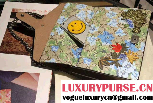Gucci Dionysus GG Supreme Bee and Flowers Canvas Shoulder Medium Bag 403348