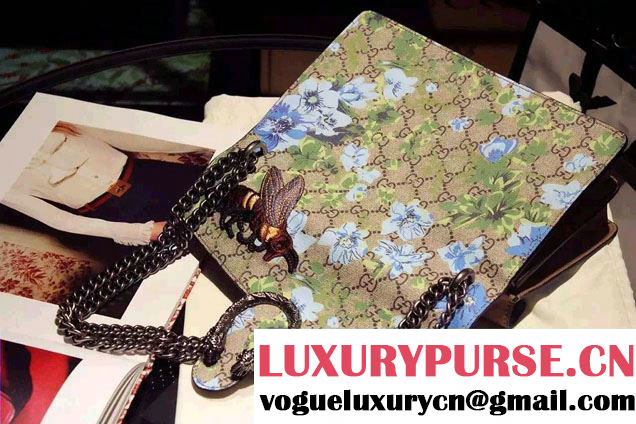 Gucci Dionysus GG Supreme Bee and Flowers Canvas Shoulder Small Bag 400249 2016