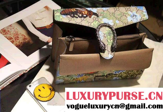 Gucci Dionysus GG Supreme Bee and Flowers Canvas Shoulder Small Bag 400249 2016