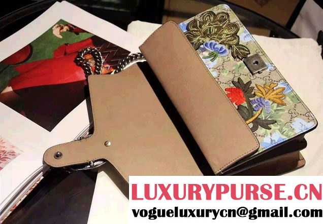 Gucci Dionysus GG Supreme Bee and Flowers Canvas Shoulder Small Bag 400249 2016