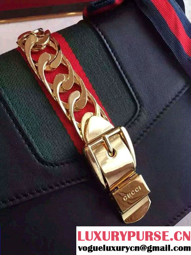 Gucci Sylvie Chain Leather Shoulder Bag 421882 Off-white 2016