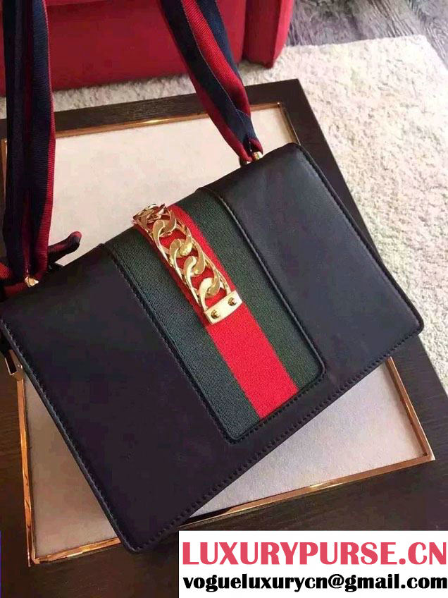 Gucci Sylvie Chain Leather Shoulder Bag 421882 Off-white 2016