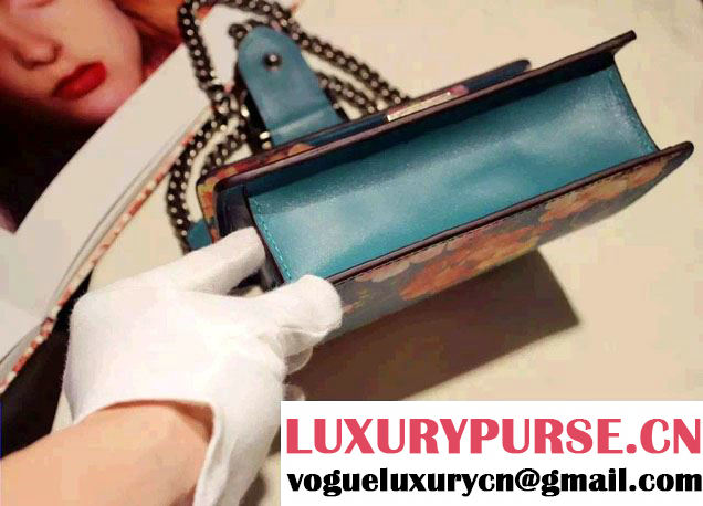 Gucci Mini Dionysus Blooms Print Leather Shoulder Bag 421970 Blue 2016