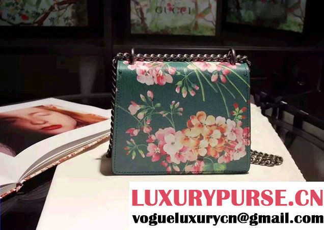 Gucci Mini Dionysus Blooms Print Leather Shoulder Bag 421970 Green 2016