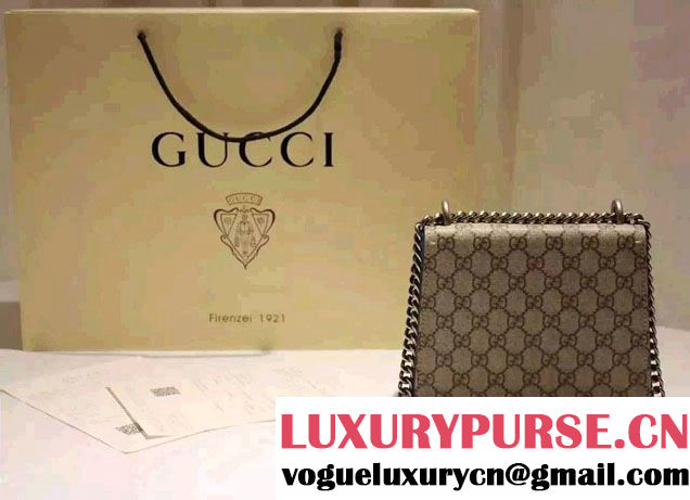 Gucci Mini Dionysus GG Supreme Canvas Shoulder Bag 421970 Blue 2016