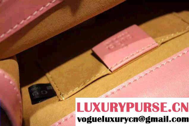 Gucci Padlock Gucci Signature Leather Shoulder Small Bag 409487 Pink 2016