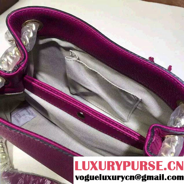 Gucci Soho Leather Shoulder Mini Bag 387043 Purple 2016
