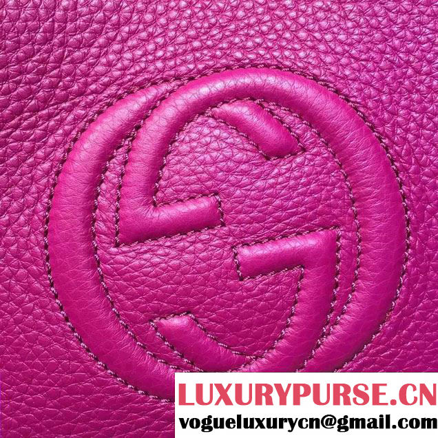 Gucci Soho Leather Shoulder Mini Bag 387043 Purple 2016