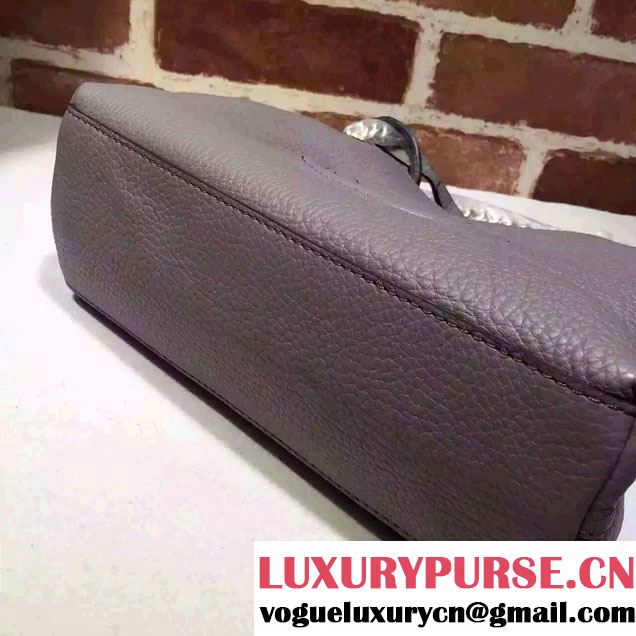 Gucci Soho Leather Shoulder Mini Bag 387043 Gray 2016