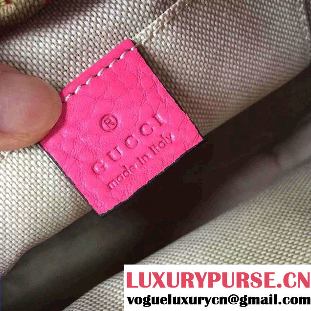 Gucci Soho Leather Shoulder Mini Bag 387043 Fushia 2016
