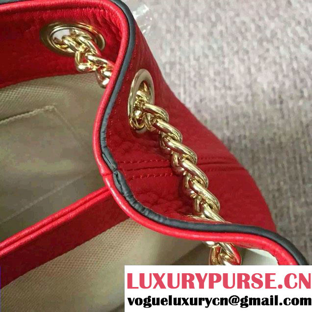 Gucci Soho Leather Shoulder Mini Bag 387043 Red 2016