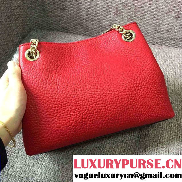 Gucci Soho Leather Shoulder Mini Bag 387043 Red 2016