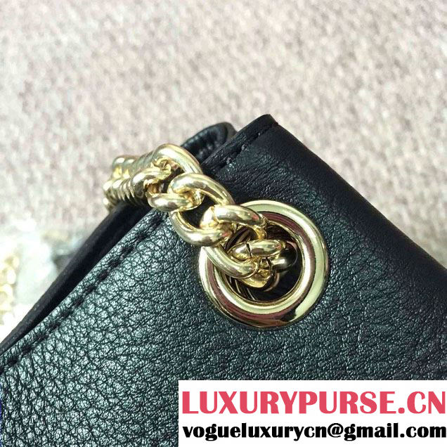 Gucci Soho Leather Shoulder Mini Bag 387043 Black 2016