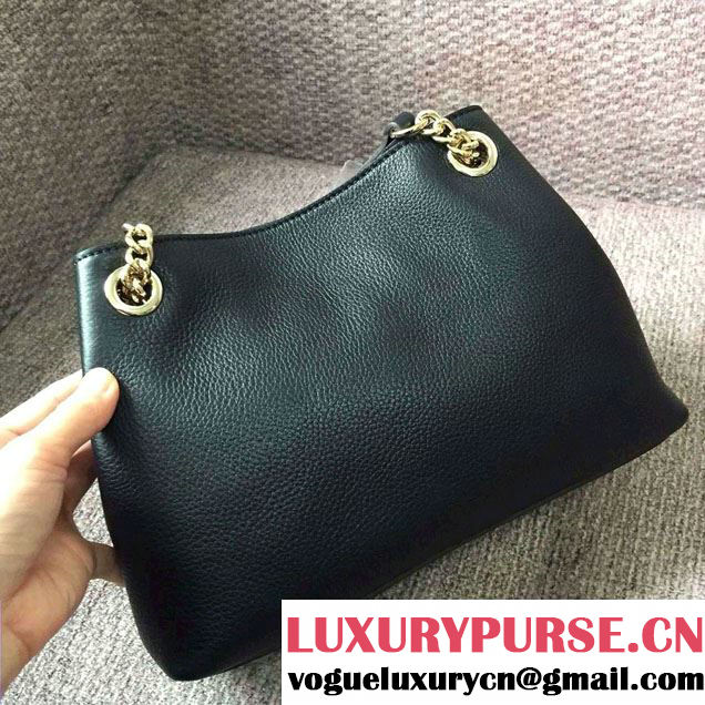 Gucci Soho Leather Shoulder Mini Bag 387043 Black 2016