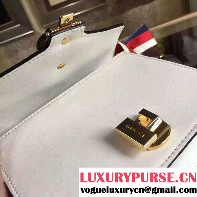 Gucci Sylvie Chain Leather Mini Shoulder Bag 431666 Off-white 2016