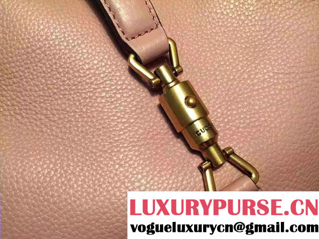 Gucci Jackie Soft Leather Bucket Bag 380579 Nude Pink