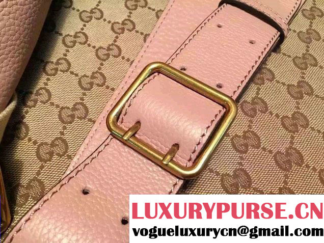 Gucci Jackie Soft Leather Bucket Bag 380579 Nude Pink