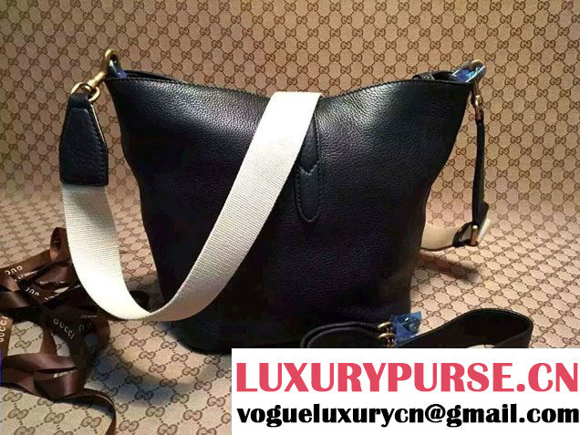 Gucci Jackie Soft Leather Bucket Bag 380579 Black