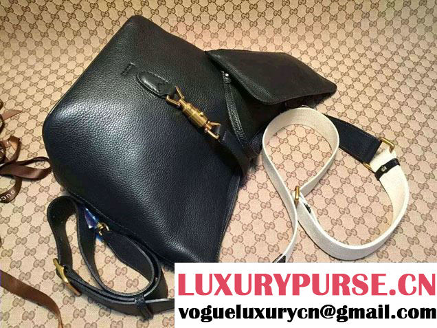 Gucci Jackie Soft Leather Bucket Bag 380579 Black