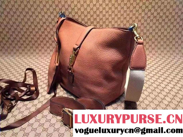 Gucci Jackie Soft Leather Bucket Bag 380579 Apricot