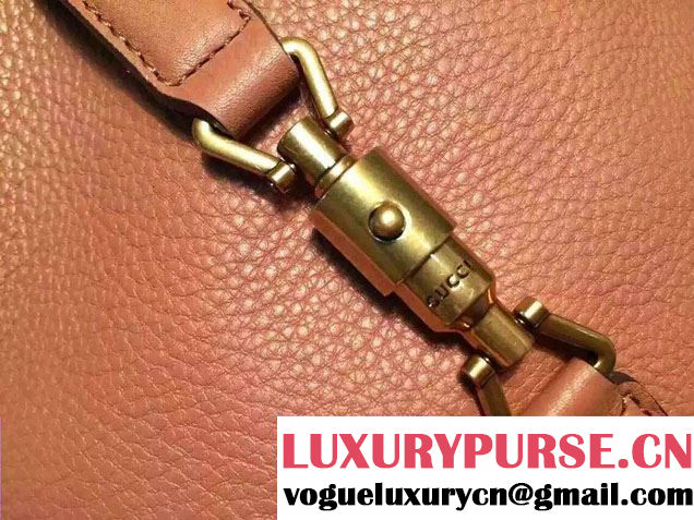 Gucci Jackie Soft Leather Bucket Bag 380579 Apricot