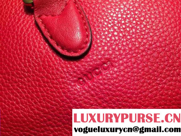 Gucci Jackie Soft Leather Bucket Bag 380579 Red