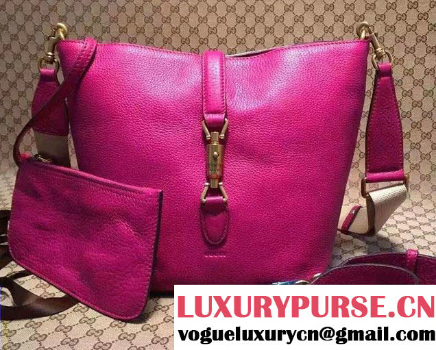 Gucci Jackie Soft Leather Bucket Bag 380579 Purple