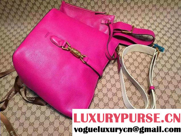 Gucci Jackie Soft Leather Bucket Bag 380579 Purple
