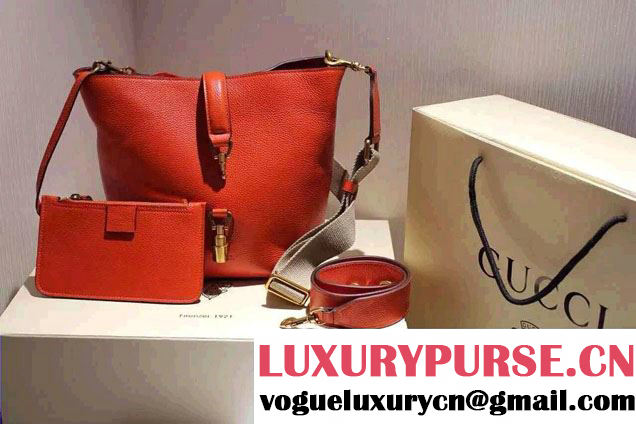 Gucci Jackie Soft Leather Bucket Bag 380579 Dark Orange
