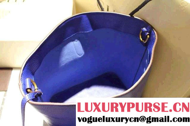 Gucci Jackie Soft Leather Bucket Bag 380579 Blue